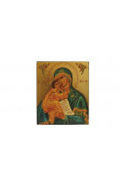 Notre dame du bel amour - icone doree a la feuille 9,5x8 cm -  140.14