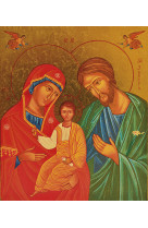 La sainte famille - icone doree a la feuille 9,5x8 cm -  1153.14