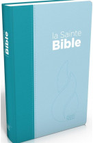 Bible segond neg compacte couverture souple, toile duo bleu lagon et bleu ciel