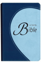 Bible compacte segond 1910 / modèle souple, duotone bleu, ruban marque-page, tranche argentée