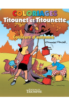 Coloriages titounet et titounette - couleurs d'automne