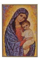 Vierge de la lumière - mini icône autocollante 7x5 cm -  742.11