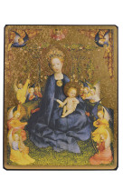 Vierge à la treille aux roses - icône dorée à la feuille 18,5x14,9 cm -  824.67