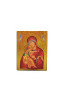 Notre dame des anges - icône dorée à la feuille 23,5x19,5 cm -  305.68