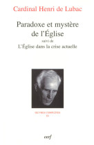 Paradoxe et mystere de l'eglise