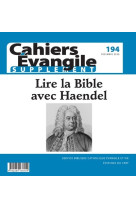 Cahier evangile - numero 194 - supplement -