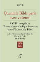 Quand la bible parle avec violence