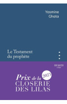 Le testament du prophète - prix de la closerie des lilas 2023