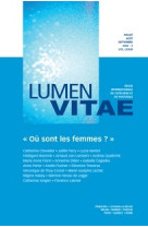 Où sont les femmes, revue lumen vitae 2022-1, vol 77