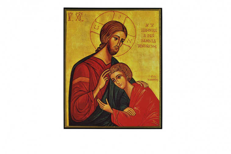 LE CHRIST ET SAINT JEAN - ICONE CLASSIQUE 13,1X10,6 CM -  282.72 -   - CLEMENCES