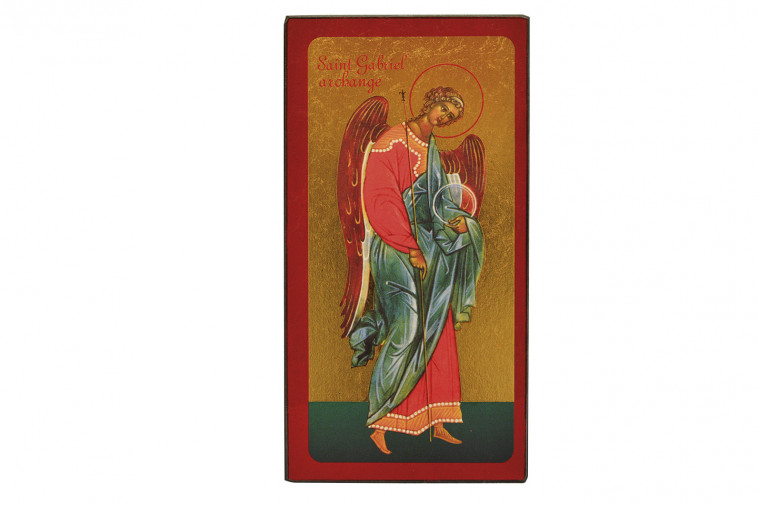 SAINT RAPHAEL - ICONE DOREE A LA FEUILLE 15,5X9,6 CM -  370.63 -   - CLEMENCES