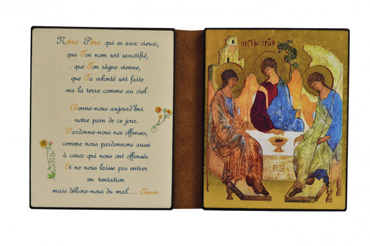 DIPTYQUE 13 X 19 CM - LA TRINITE/NOTRE PERE -   - CLEMENCES