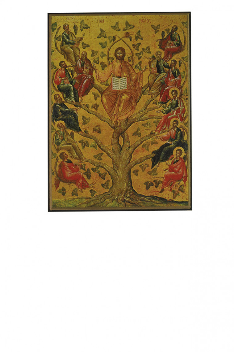 CHRIST ARBRE DE VIE - ICONE CLASSIQUE 14X18 CM - 745.23 -   - CLEMENCES