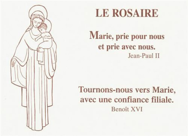 DEPLIANT ROSAIRE 2A - COLLECTIF - ICONE DE MARIE