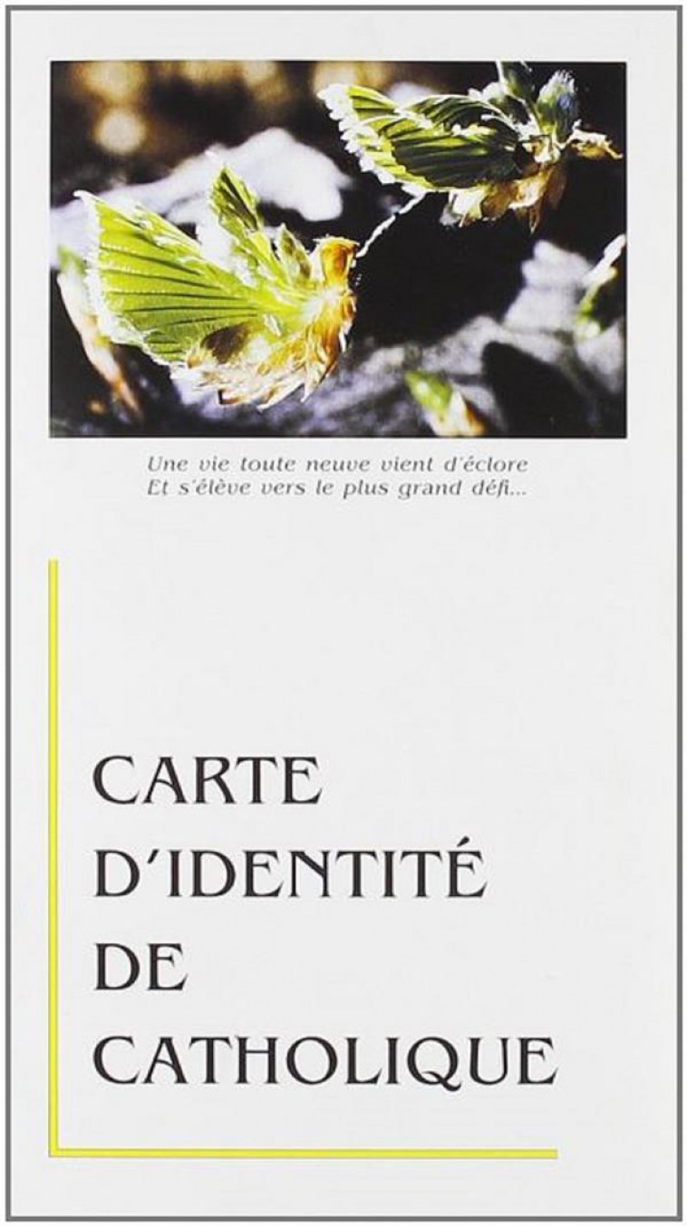 CARTE D-IDENTITE DE CATHOLIQUE - LA RIVIERE - CERF