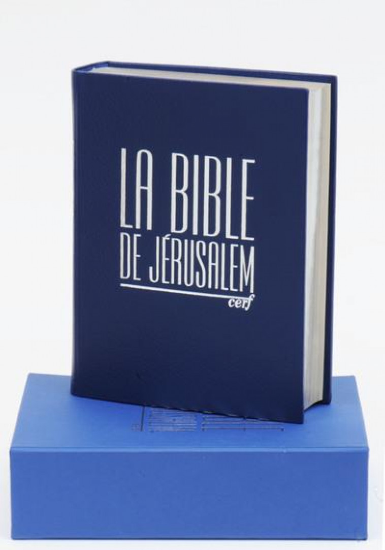 LA BIBLE DE JERUSALEM - MAJOR CUIR BLEU - EBAF - CERF