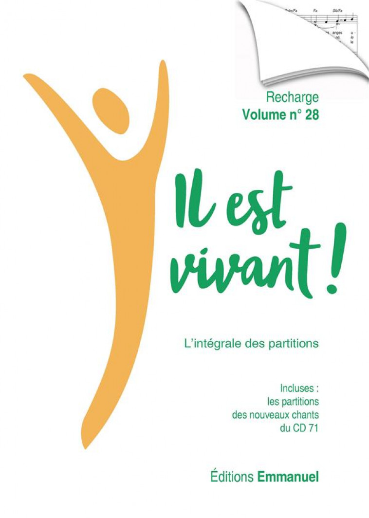 RECHARGE DE PARTITIONS N 28 - IL EST VIVANT ! 2023 - COLLECTIF EMMANUEL M - EMMANUEL