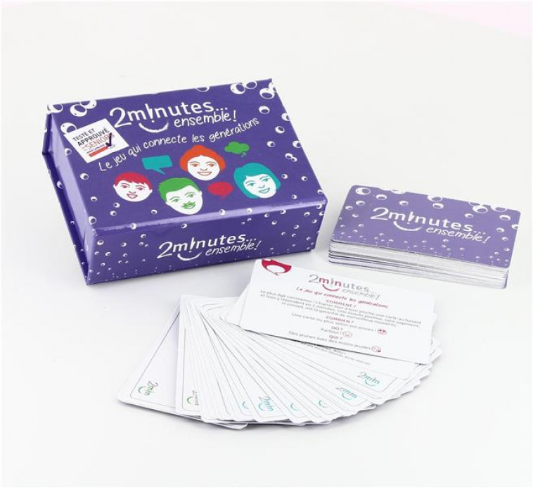 2 MINUTES ENSEMBLE ! LE JEU QUI CONNECTE LES GENERATIONS - 52 CARTES POUR CONNECTER ENSEMBLE LES GEN - DE FOUCAULD/PELTIER - HEURES POUR