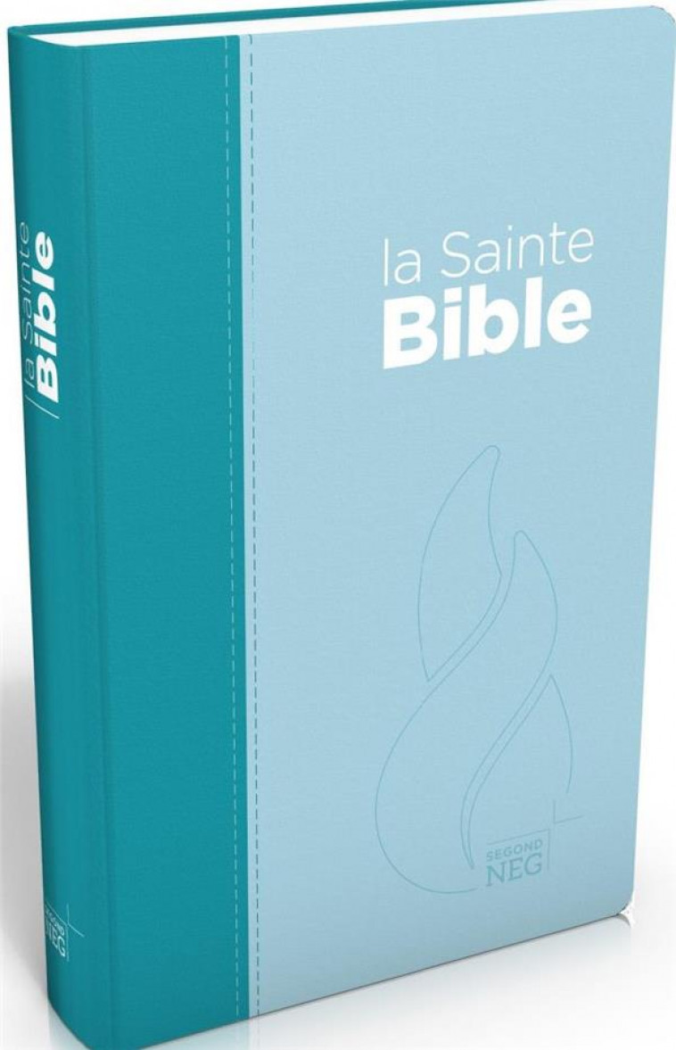 BIBLE SEGOND NEG COMPACTE COUVERTURE SOUPLE, TOILE DUO BLEU LAGON ET BLEU CIEL - SEGOND NEG 1979 - MAISON BIBLE