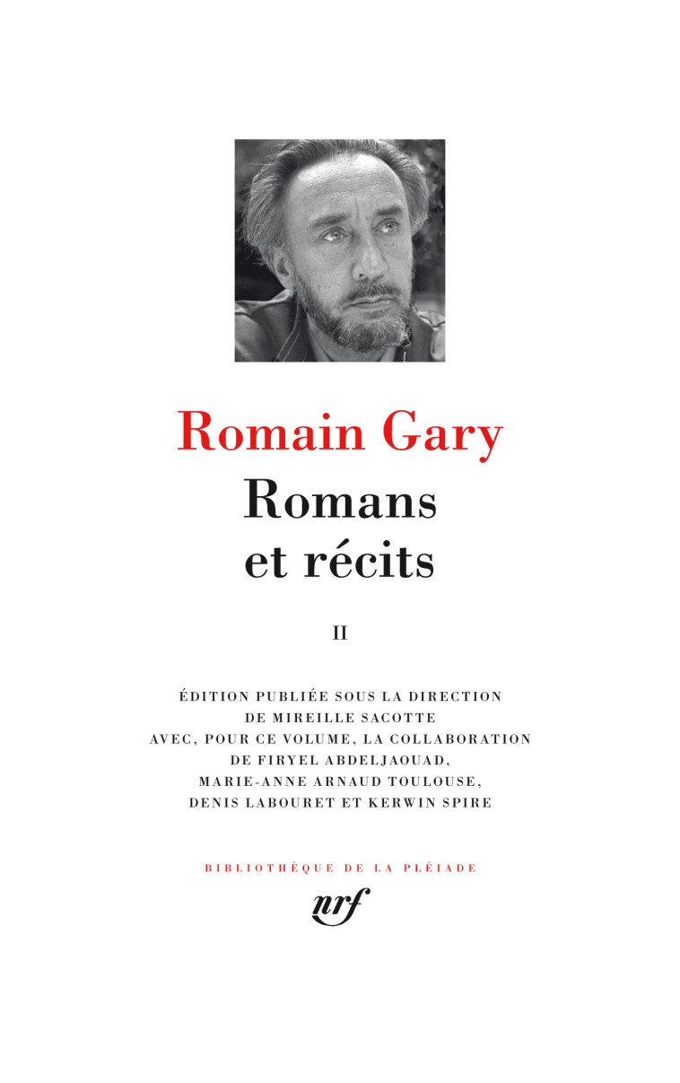 ROMAIN GARY - ROMANS ET RÉCITS TOME 2 - Romain Gary - GALLIMARD