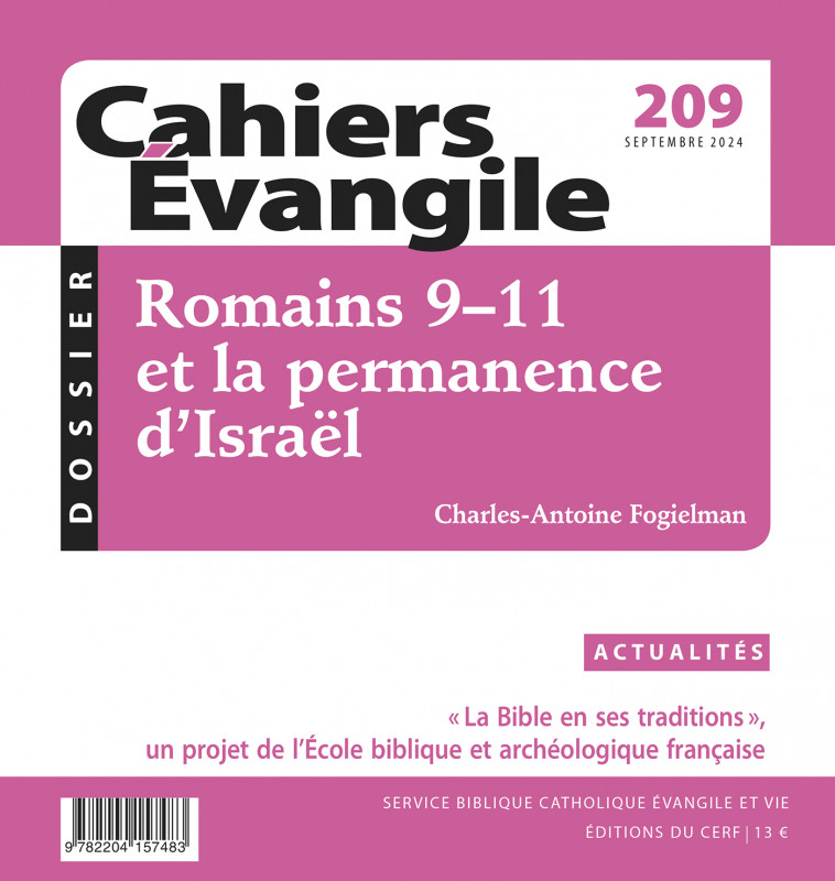 Cahiers Evangile 209 -  Collectif - CERF