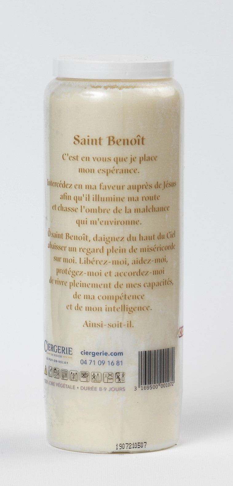 Neuvaine domestique Saint Benoit - XXX - CIERGE SUD EST