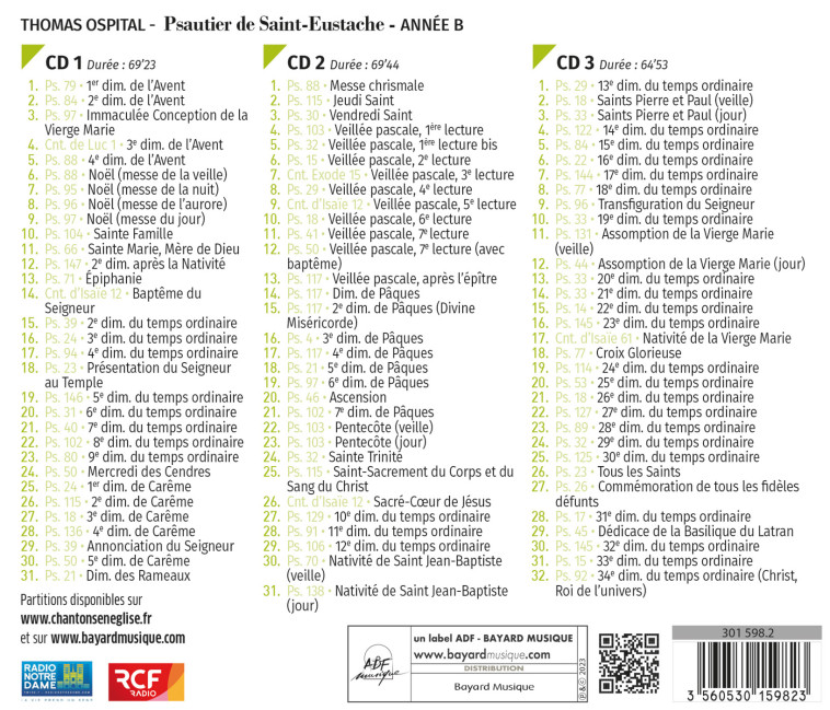 Psautier de Saint-Eustache - Thomas Ospital - ADF MUSIQUE