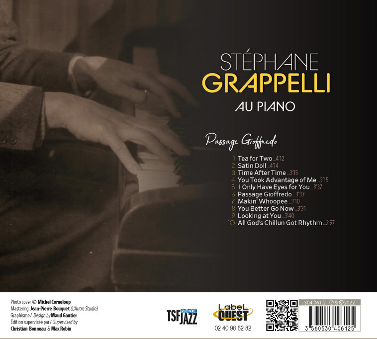 Stéphane Grappelli au piano - Stéphane Grappelli - LABEL OUEST