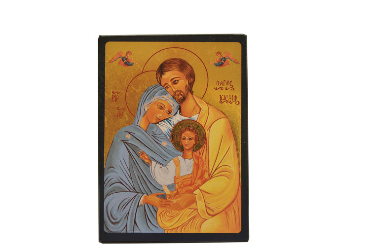 La Sainte Famille - Icône dorée à la feuille 12,8x9,6 cm -  283.63 -   - CLEMENCES