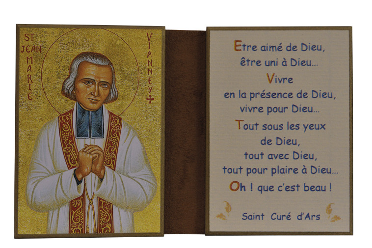 Saint Curé d'Ars - Diptyque 8x15 cm -  492.F3 -   - CLEMENCES