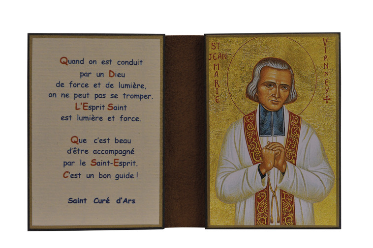 Saint Curé d'Ars - Diptyque 8x15 cm -  592.F3 -   - CLEMENCES