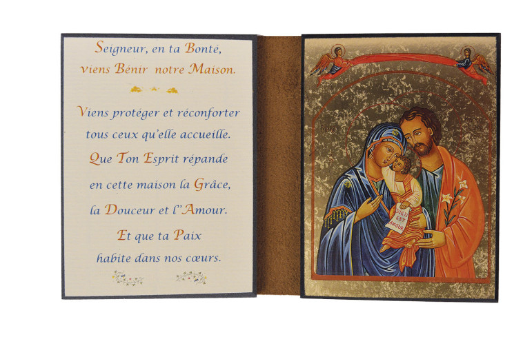 La Sainte Famille/Bénédiction maison - Diptyque 11x18 cm -  983.F4 -   - CLEMENCES