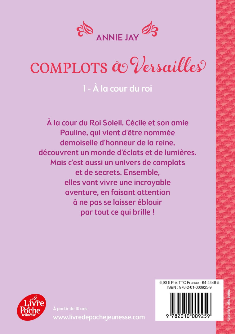 Complots à Versailles - Tome 1 - - Annie Jay - POCHE JEUNESSE