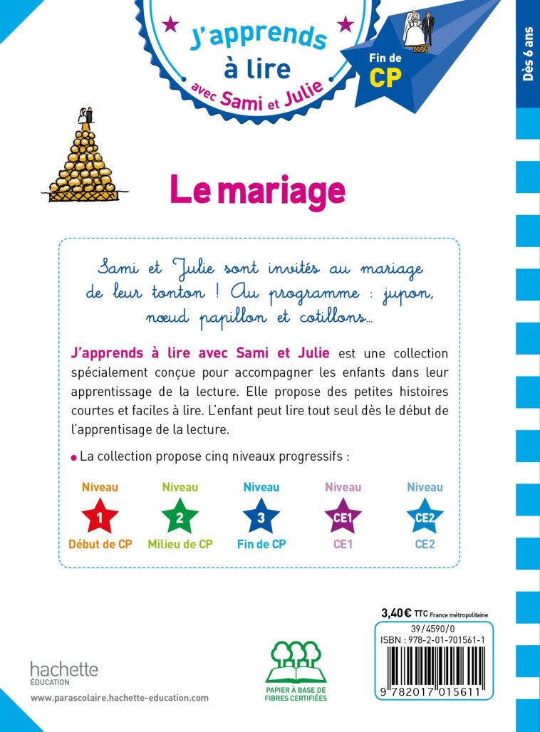 Sami et Julie CP Niveau 3 Le mariage - Thérèse Bonté - HACHETTE EDUC