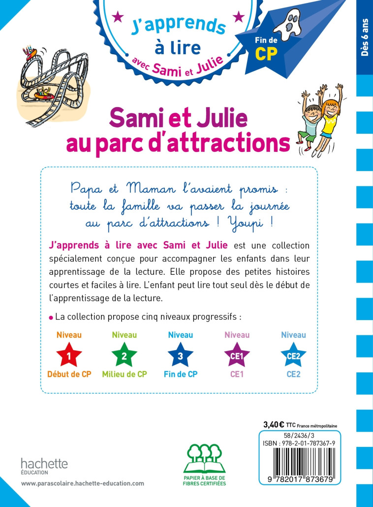 Sami et Julie CP niveau 3 Sami et Julie au parc d'attractions - Emmanuelle Massonaud - HACHETTE EDUC