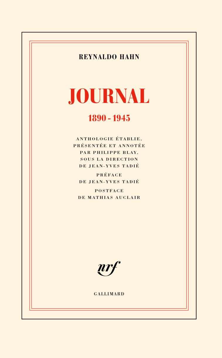 Journal - Reynaldo Hahn - GALLIMARD