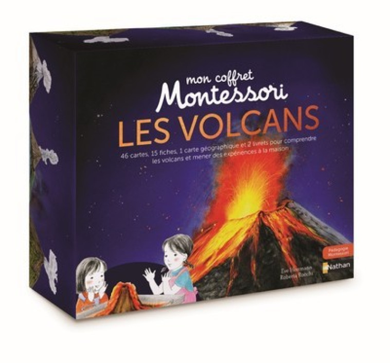 Mon coffret Montessori: Les volcans - Ève Herrmann - NATHAN