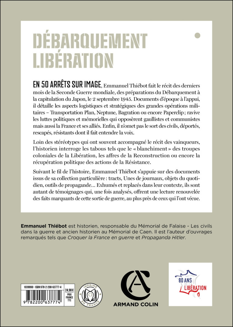 Débarquement-Libération - Emmanuel Thiebot - ARMAND COLIN