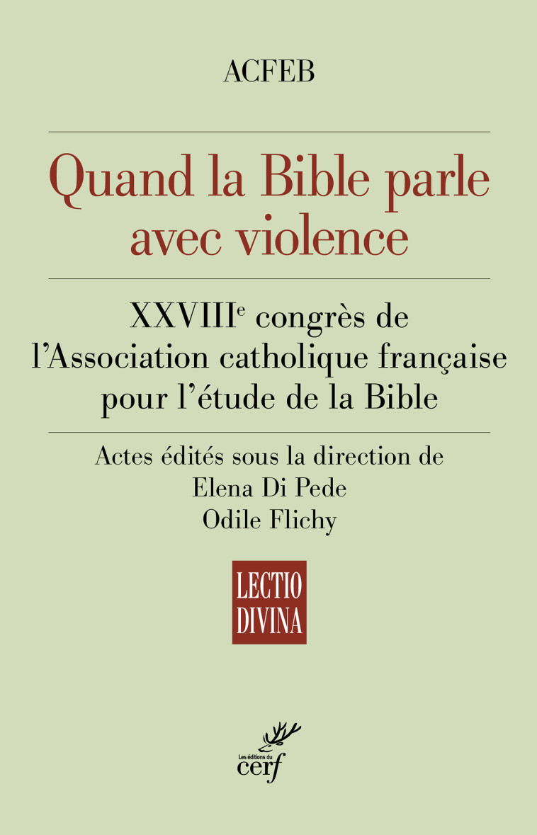 Quand la Bible parle avec violence -  ACFEB - CERF