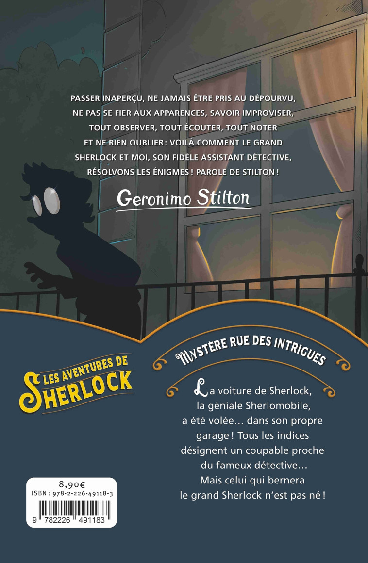 Les Aventures de Sherlock T6 Mystère rue des Intrigues - Geronimo Stilton - ALBIN MICHEL