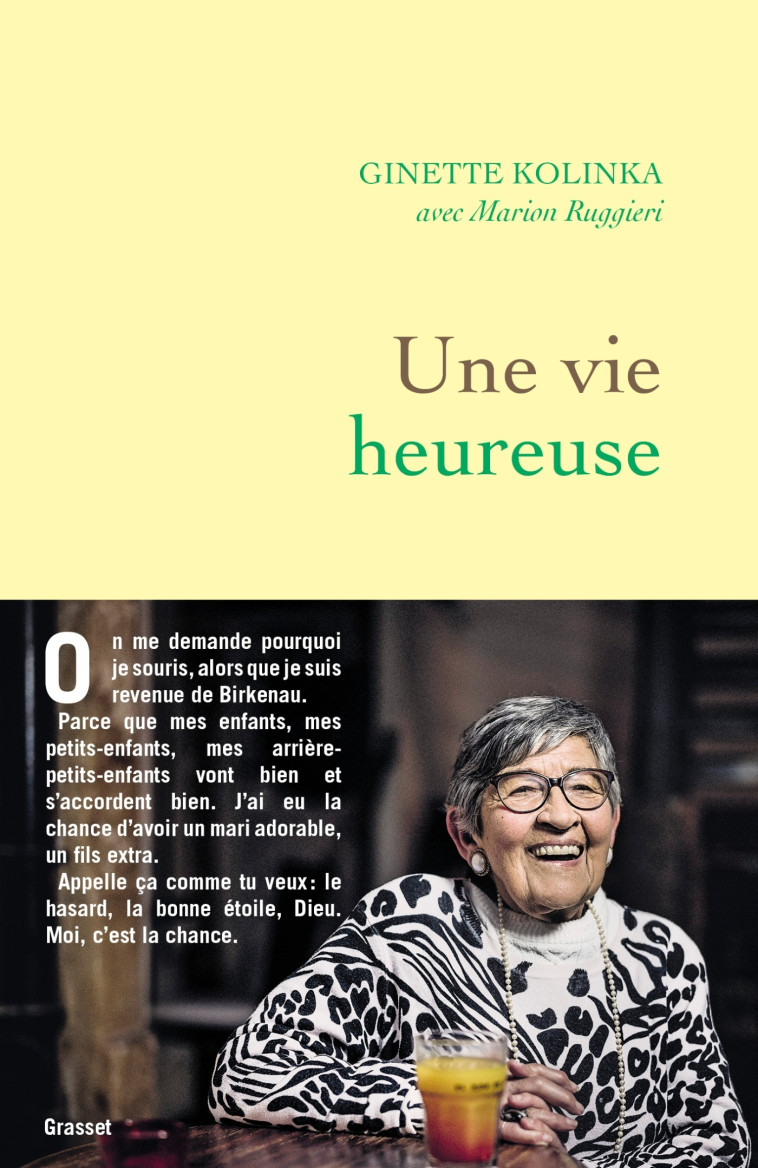 Une vie heureuse - Ginette Kolinka - GRASSET