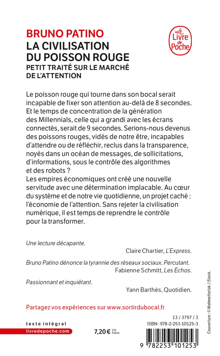 La civilisation du poisson rouge - Bruno Patino - LGF