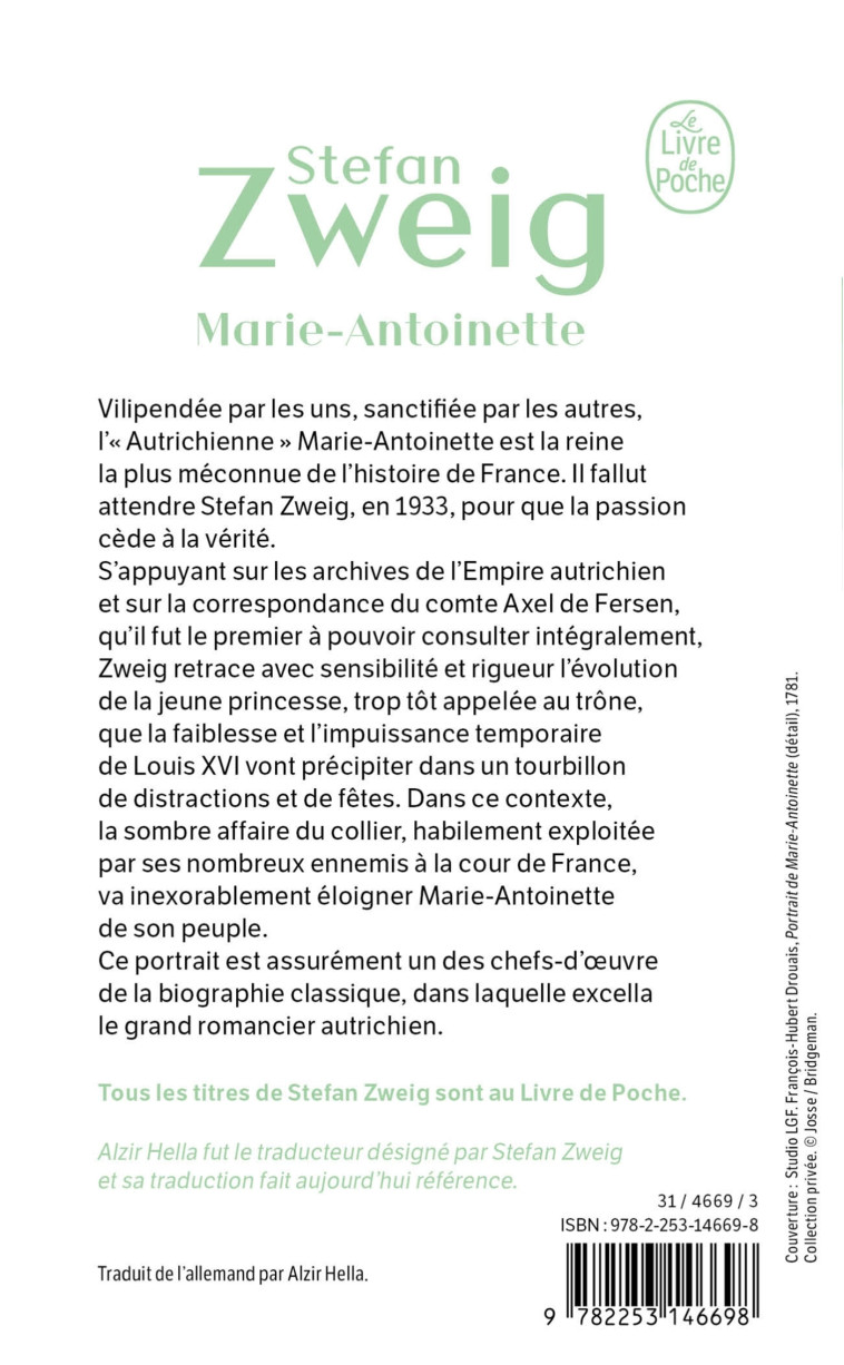 Marie-Antoinette - Stefan Zweig - LGF