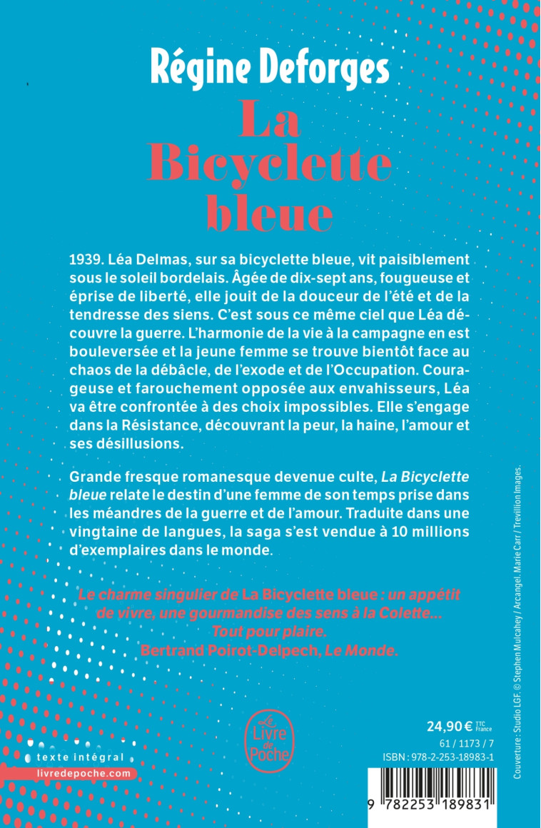 La Bicyclette bleue - Régine Deforges - LGF