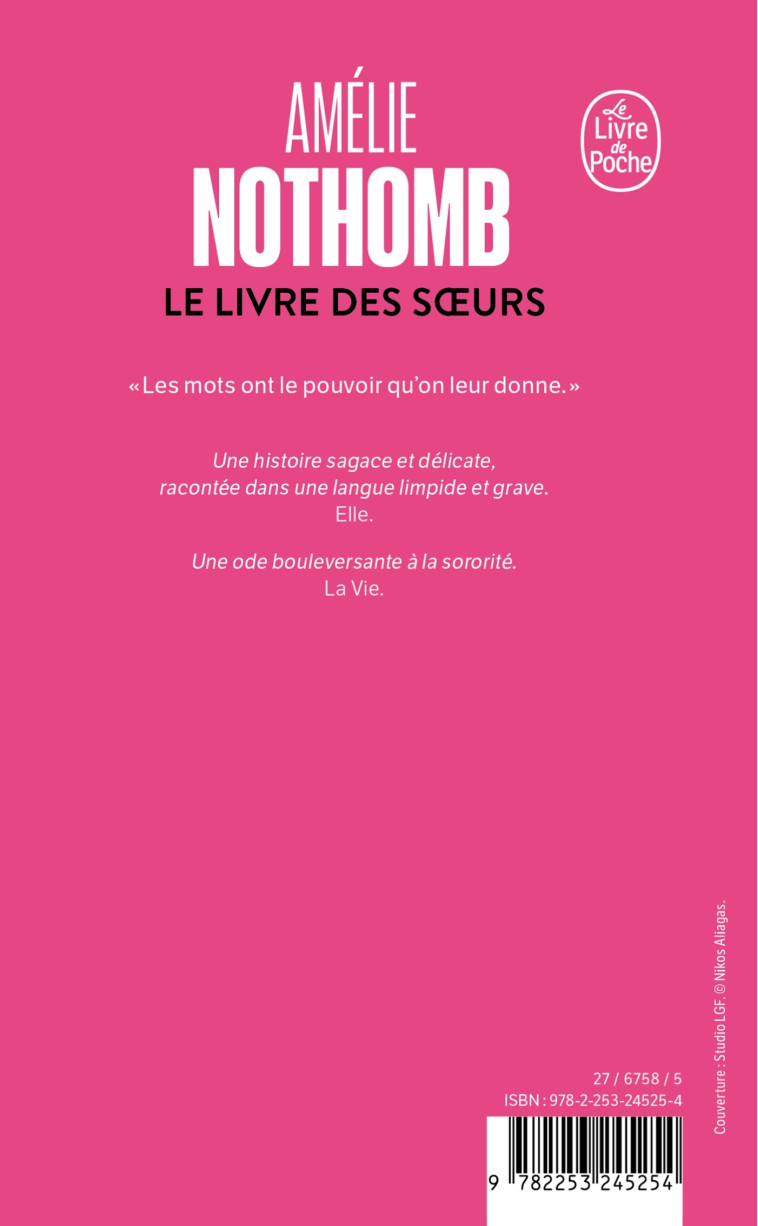 Le Livre des soeurs - Amélie Nothomb - LGF