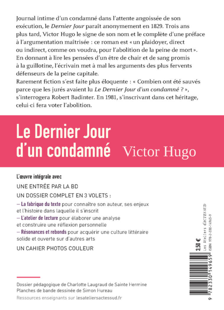 Le Dernier jour d'un condamné - Victor Hugo - ACTES SUD