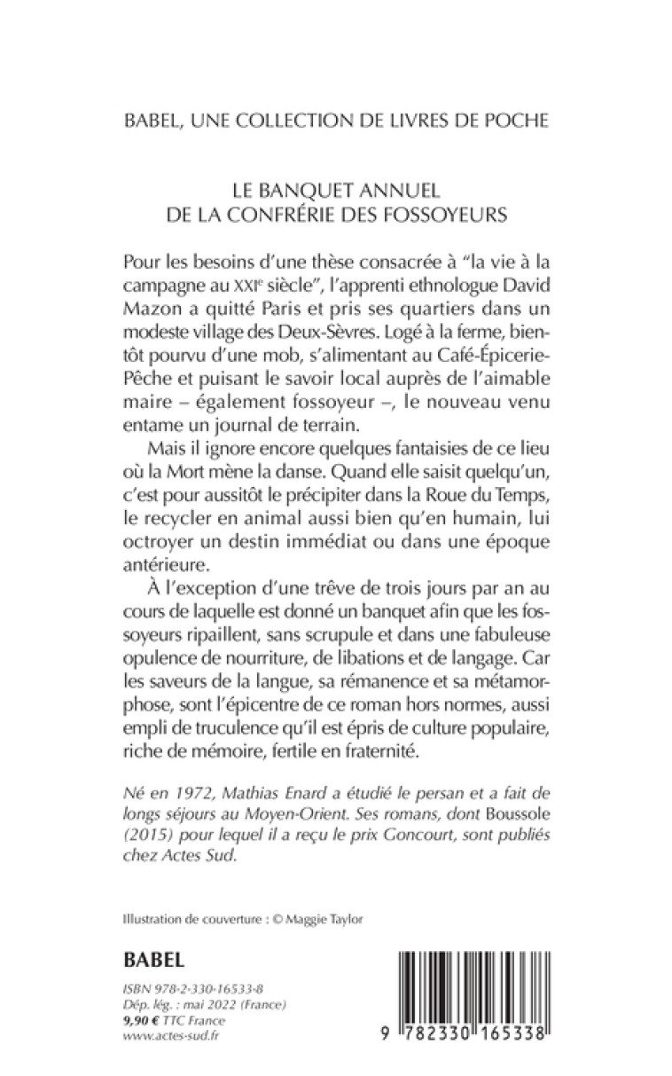 Le Banquet annuel de la Confrérie des fossoyeurs - Mathias Énard - ACTES SUD