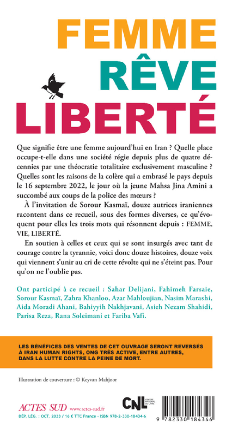 Femme, Rêve, Liberté - Parisa Reza - ACTES SUD