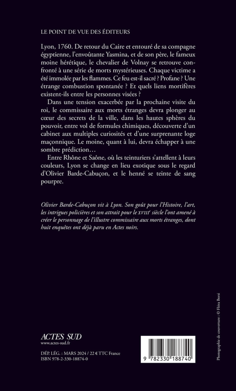 Les sept vies du moine - Olivier Barde-cabuçon - ACTES SUD