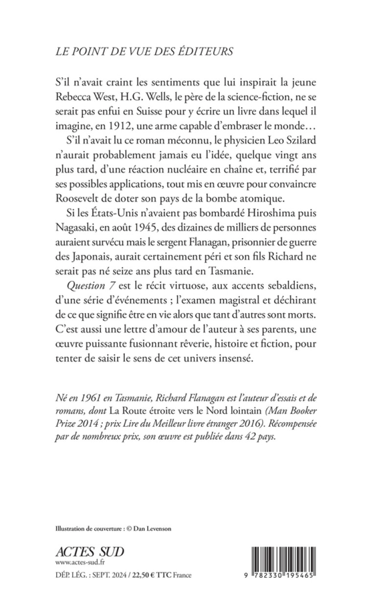 Question 7 - Richard Flanagan - ACTES SUD